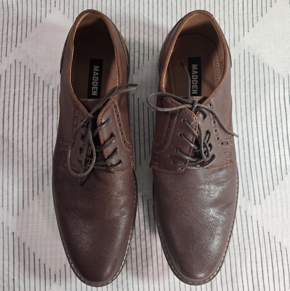 Madden Men's Yahoo Oxford Dress Shoes Brown Men's Size 10.5